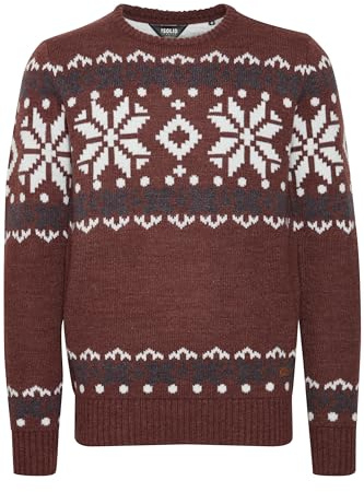 !Solid SDNorwig Herren Pullover Grobstrick Rundhals-Ausschnitt