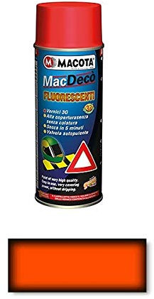 LGVSHOPPING Macota Tuning Vernice Spray Fluorescente e Trasparente Smalto Rosso Arancio