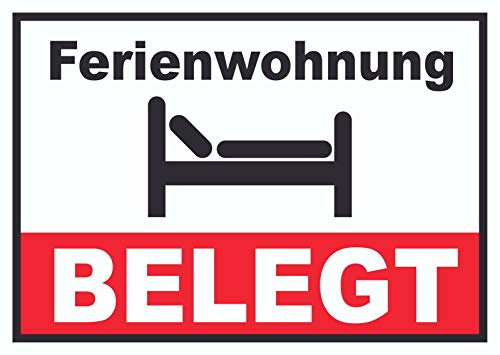 HB-Druck Ferienwohnung BELEGT Schild A6 (105x148mm)