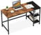 JOISCOPE Schreibtische, Computertisch, Latop-Tisch,Industrie Design, Studiertisch mit Holzregalen, für Studium, Büro, Schlafzimmer, 152 x 60 x 75 cm (Eiche Vintage Finish)