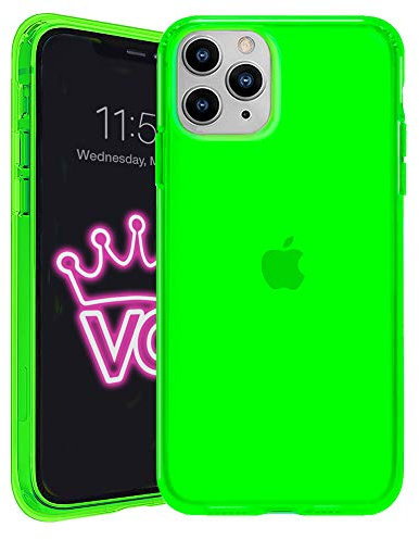 Velvet Caviar Compatible with iPhone 11 Pro Max Case Neon Green - Cool Clear Protective Phone Cover for Men, Women