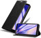 Cadorabo Hülle kompatibel mit Sony Xperia 10 II aus Premium Kunst Leder Flip Klappbare Stoßfeste Magnetische [Standfunktion] [Kartenfächern] Cover Hülle für Sony Xperia 10 II Tasche in Schwarz