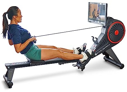 Echelon Row-S Smart Rower – Foldable Rowing Machine for Total Body Low-Impact Workout with 22 Inch HD Rotating Screen, Soundbar, Bluetooth Resistance + 30-Day App Membership Included