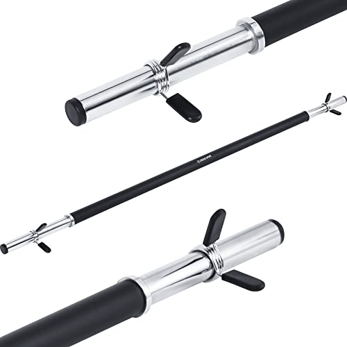 Gewichthebestange mit 28 mm Durchmesser und 140 cm Länge aus robustem Stahl, mit Gummibeschichtung, in drei Teile zerlegbar, mit Sicherheitsverschlüssen, maximale Belastung 50 kg