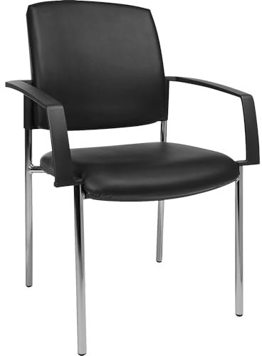 TOPSTAR | Besucherstühle mit Armlehnen | VE 2 STK | Bezug Kunstleder | schwarz