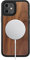 Woodcessories - Magnetisches Bumper Case kompatibel mit iPhone 12 Mini Hülle mit Magnet aus Holz, Walnuss