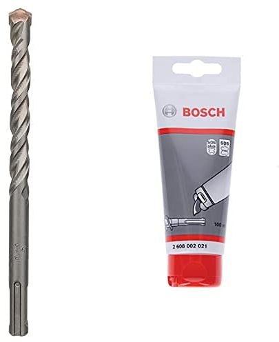 Bosch Professional Hammerbohrer SDS plus-3 (für Beton, 11 x 100 x 160 mm, Zubehör Bohrhammer) + Bosch Professional 100 ml Schmierfett Tube (für SDS plus & SDS max Bohrer/Meißel, Zubehör Bohrhammer)