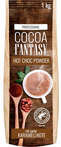 Cocoa Fantasy Hot Choc Powder, 1kg Kakao Pulver für heiße Schokolade,15% Kakaoanteil