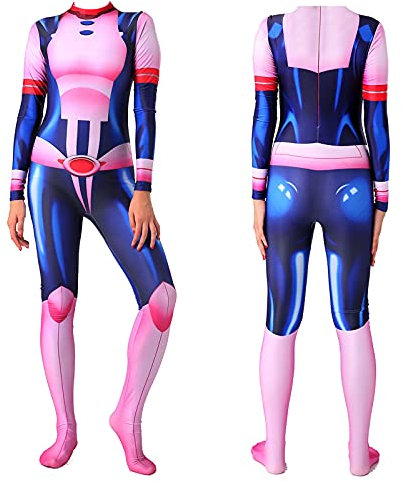 Dmspace Anime My Hero Academia Cosplay All Might/Uraraka Ochako/Asui Tsuyu Overall Bodysuit Sexy Strumpfhosen Halloween-Kostüm