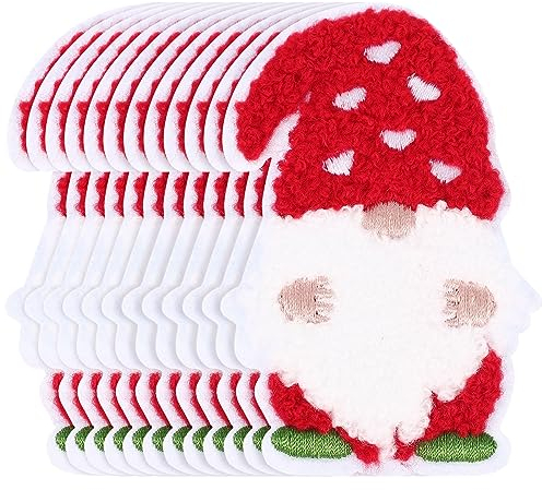 Ciieeo 12 Stücke Patch Aufnäher Weihnachten Patches Zum Aufbügeln Bügelbilder Weihnachtsmann Patches Stickerei Abzeichen Patch Gestickter Aufnäher Reparatur Patch DIY Nähen für Taschen Jeans Jacken