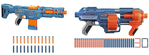 Nerf Elite 2.0 Echo CS-10 Blaster – 24 Nerf Darts, 10-Dart Clip-Magazin, 4 Tactical Rails & Hasbro E9527F03 Nerf Elite 2 Shockwave RD-15 Blaster, 30 Nerf Darts, 15-Dart Rotationstrommel