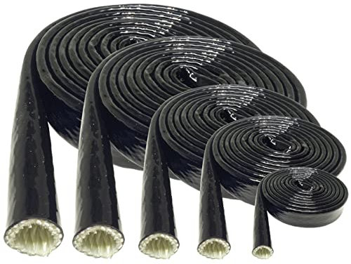 2m Silikon-Titan Hitzeschutzschlauch ID-Ø 30mm schwarz | VIELE LÄNGEN & GRÖSSEN 8-80mm | Schutzschlauch Silikonschlauch Kabelschlauch Isolierschlauch Schlauch Fiberglas Kälteschutzschlauch|Premium