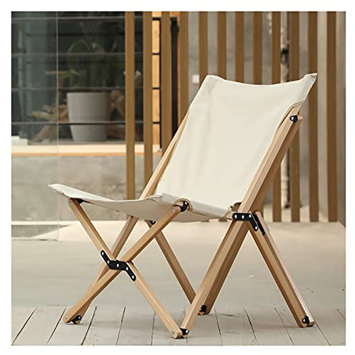 Garten-Klappstuhl für den Außenbereich, klappbarer Strandstuhl aus Holz, klappbarer Verstellbarer Strandstuhl für den Außenbereich mit Segeltuch, ergonomischer Holz-Liegestuhl, Rückenlehnenstuhl für