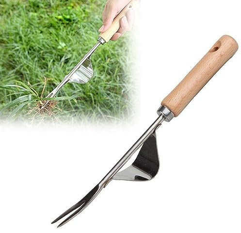 OSUWLSI Désherbeur Manuel Outil Gouge de Désherbage en Acier Inoxydable Arrache Pissenlit Extracteur de Mauvaises Herbes pour Racine de Chardon Outil de Jardin