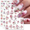 Dornail 8 Blätter 3D Blume Nagelsticker,Frühling Blumen Nail Sticker Sommer Bunte Blumen Nagelsticker Selbstklebend Blühende Blumen Laub Nagel Stickers für Frauen Nagelaufkleber Nageldesign Nail Art