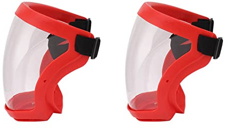 PenRux Safety Face Shield, 2 PCS Reusable Ultra Clear Protective Full Face Shields, Dustproof Protective Anti-Fog Shields to Protect Eyes, Nose, Mouth, Sanitary Droplet Splash Guard