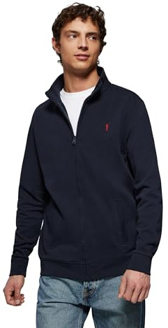 Polo Club Felpa Uomo con Cerniera e Collo Alto - Sweatshirt Zipper Senza Cappuccio Lavoro 100% Cotone