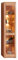 Lomadox Wohnzimmer Esszimmer Vitrine Glasvitrine Standvitrine Vitrinenschrank inkl. Beleuchtung Front Kernbuche massiv