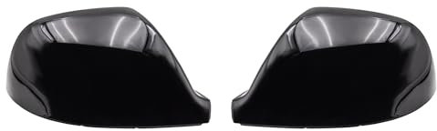 KYYET 1 Paar Rückspiegel-Abdeckkappen Spiegelkappen, kompatibel mit VW Volkswagen Transporter T5 T5.1 2010–2015, T6 2016–2019 (glänzendes Schwarz)