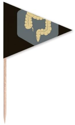 Palillo de dientes grande para el intestino, diseño de triángulo para cupcakes