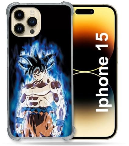 Cokitec Reinforced Case for iPhone 15 (6.1) Manga Dragon Ball Sangoku Black