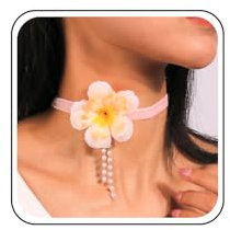 Xmsrn Collier Ras Du Cou Vintage À Larges Fleurs Collier Ras Du Cou Velours Rose Collier Fleurs Soie Rose Collier Lariat Boho À Perles Bijoux Pour Femmes Et Filles