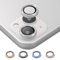 BISLINKS Bling Diamond Camera Lens Ring Cover Protector Tempered Glass Silver Compatible With iPhone 15