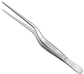 Outil de nettoyage auriculaire précis Pince en acier inoxydable Outils d'hygiène auriculaire Accessoires de pinces courbées
