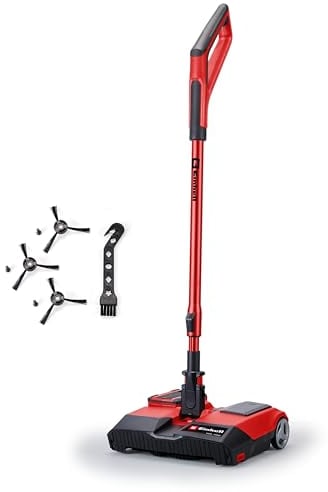 Einhell Escoba con batería TE-FS 18 Li-Solo Power X-Change (18 V, rodillo de barrido de 250 mm de ancho, labio de limpieza, mango telescópico, sin bolsa, luz LED, incl. accesorios, sin batería)