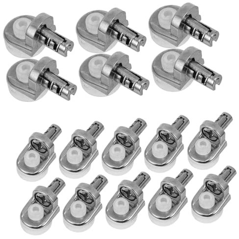 IWOWHERO Pins Halter 20st Schrankglastablett Heringe Für Regale Regalstifte Schrank Stifte Schrank Heringe Regalträger Regalklammern Schrank Clips Regalstift Für Zinklegierung Silver