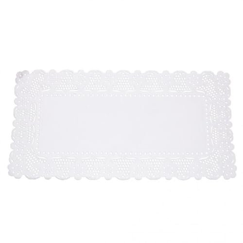 FRANZ MENSCH 1000 Stück Hygostar Tortenspitzen rechteckig, L: 40cm, B: 30cm, hochweiß, Tortenspitzen, Tortendeckchen, Plattenpapier