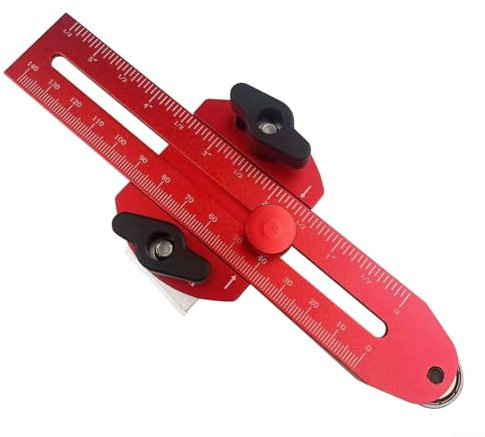 Besttoolifes Extended Thin Rip Jig Table Saw Guide 140mm Metal Precision Woodworking Tool for Repeat Narrow Strip Cuts Compatible with Table Saw Router Band Saw