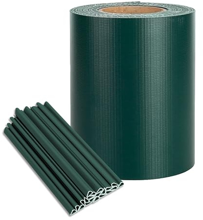 NAIZY Brise-vue de jardin en PVC opaque avec 30 clips de fixation pour clôture de jardin, balcon, terrasse – 65 m x 19 cm – Vert