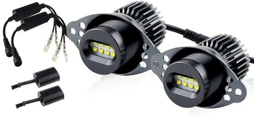 WANGBINGXING Faros Angel Eyes para Coche 1 Juego de 80W Angel Eyes Marker Ring Bombilla de luz for BMW E90 E91 318i LCI 09-11 DRL Error Free Car Styling