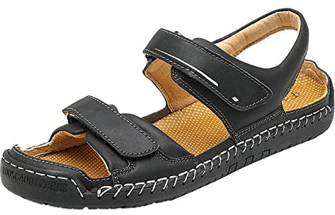 Générique Sandales Homme Sandale Confortable Claquettes Hommes Claquette Taille 48 Chaussure 47 Chaussures De Sport Pied Nu Sabot Mode Et Pour Garçon D Été Chaussons Pantoufles Ete Cuir Effet