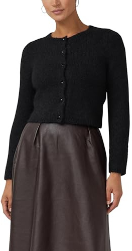s.Oliver Kurzer Strick-Cardigan mit Wolle
