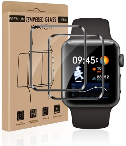 Bodyguard 2 Stück Schutzfolie für Panzerglas für Apple Watch Series 4/5/6/SE/SE2/SE3 44 mm, Ultra-Klar Ultradünn Kristallklar Sensitive Touch Dauerhaft Unzerbrechlich Apple Watch 44 mm Displayschutz