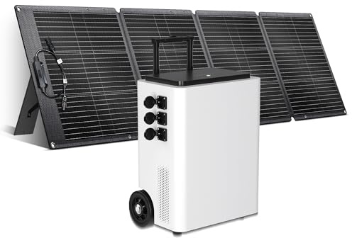 CTOLITY Tragbare Powerstation 5120Wh, 5000W Solar Generator (6000W Peak) mit 200 W faltbarem Solarpanel, LiFePO4 Batterie, Notstromaggregat für Zuhause, Camping, Wohnmobile, Notstrom, Stromausfälle