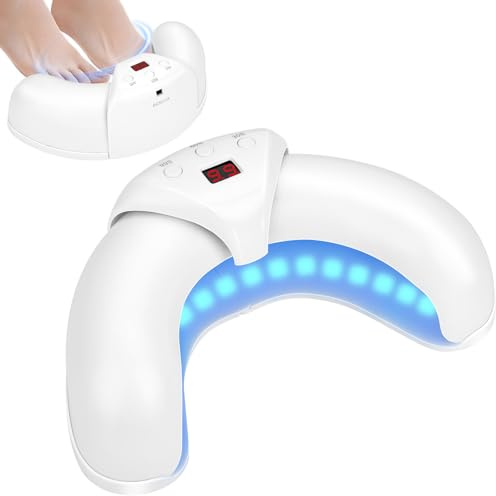Nail Light Device with 910nm Infrared Light and 470nm Blue Light, Portable Nail Fungus Laser Device for Fingernails and Toenails, LED Nail Cleaning Machine with Timer for Home and Travel Use