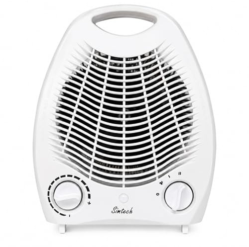 Fan & Heater 2-in-1, 2000W, 2 Modes with Adjustable Thermostat, Compact Portable Fan & Electric Heater for Home and Office (1)