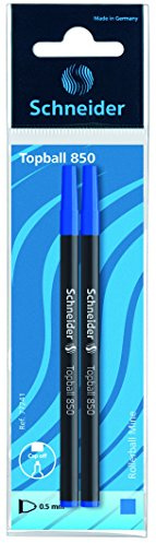 Schneider Topball 850 Ersatzminen, 0,5 mm, Blau, 2 Stück