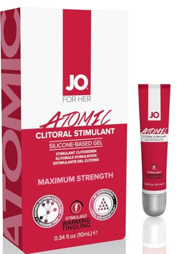 JO Atomic Clitoral Gel, Silicone Based Warming Stimulant for Women, 10 mL