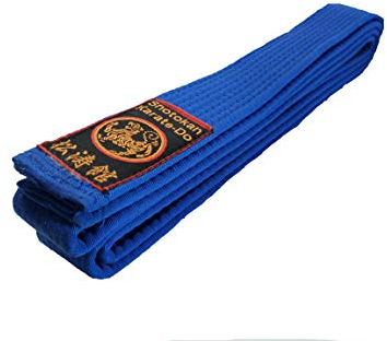 Budodrake Karategürtel blau Shotokan Label Blaugurt (260)