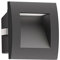 ledscom.de LED Wandeinbauleuchte ZIBAL, Downlight für außen, IP65, schwarz matt, 90 x 90mm, warmweiß, Treppenlicht, Wand LED, Treppenbeleuchtung, Wandeinbauleuchte, Wandeinbaulampe