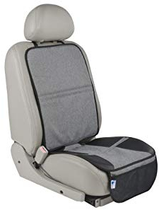 Altabebe (AL4013) Kindersitzunterlage ISOFIX geeignete Sitzschoner Auto Kindersitz, mit Anti-Rutsch Funktion Autositzschoner, Autositzauflage Sitzschutz (Schwarz-Hellgrau)
