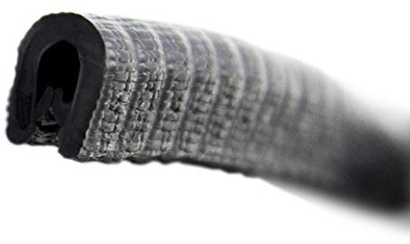 SMI-Kantenschutzprofil KS1-2S-POM für 1-2mm PVC Schwarz selbstklemmend ohne Kleber ROSTFREI dank POM-Klemmband- Kantenschutz, Kederprofil, Kantenprofil, Kantenschutzleiste für Autotüren, Bleche (1 m)