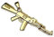 Tapsi´s Coolbodyart® Statement Kettenanhänger Edelstahl Gewehr Waffe Gold