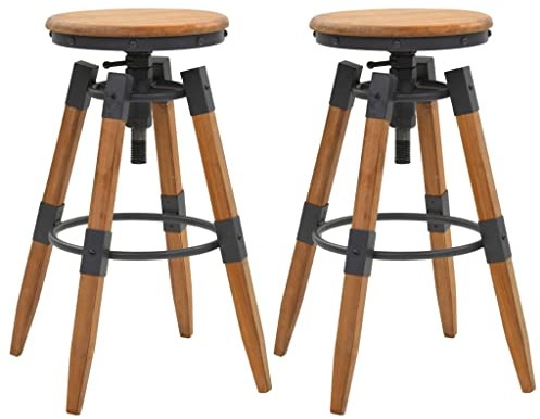 vidaXL Barhocker 2 STK. Tanne Massivholz