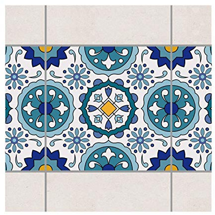 Fliesenaufkleber Fliesen-Deko Portugiesische Azulejo Fliese Set 20teilig 20x20cm