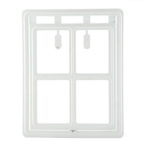Wakects Porta zanzariera per animali da compagnia, piccola porta per animali domestici, facile da posizionare, design classico, gattino per gatti con tunnel, copriporta di gatto (bianco XL)